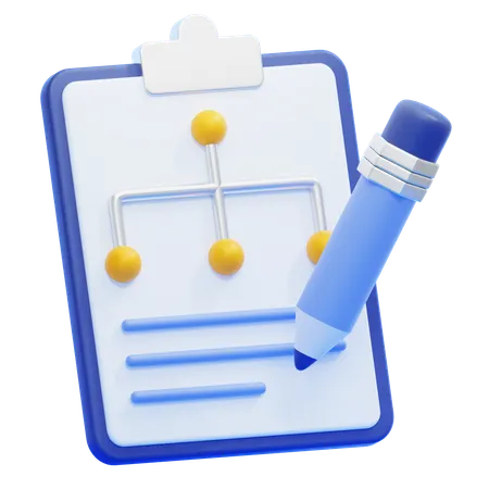 Stratégie de planification  3D Icon