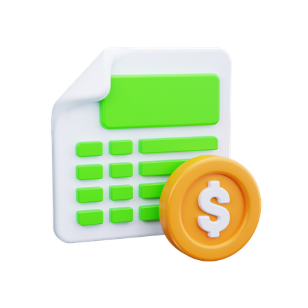 Planilha de orçamento  3D Icon