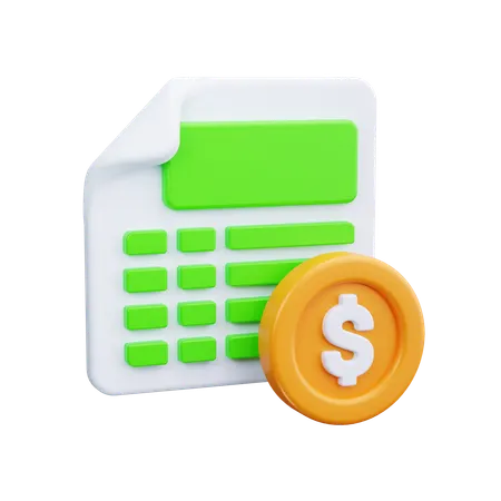Planilha de orçamento  3D Icon