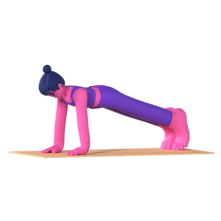 Plank Pose  3D Icon