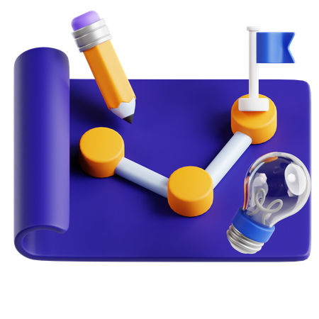 Planning  3D Icon