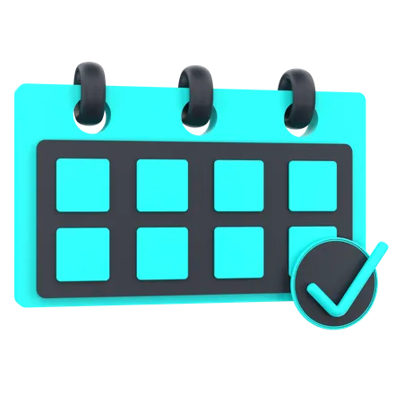 3 D Calendar For Planning 3D Icon