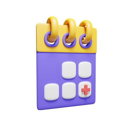 Calendrier du bilan de santé  3D Icon