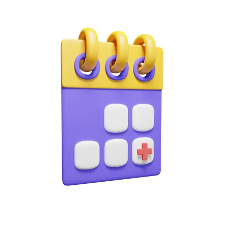 Calendrier du bilan de santé  3D Icon