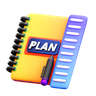 planning book 3d logo