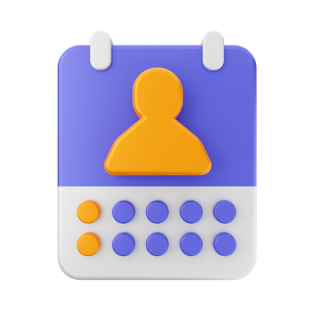 Calendrier des réunions  3D Icon