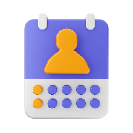 Calendrier des réunions  3D Icon