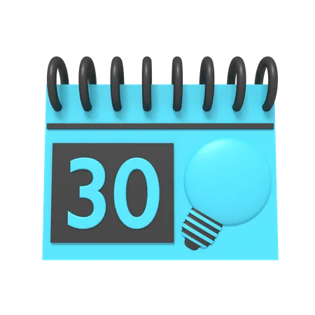 3 D Icon Of Calendar Planning Idea 3D Icon
