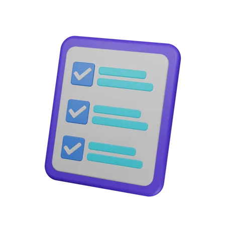 Planning List  3D Icon