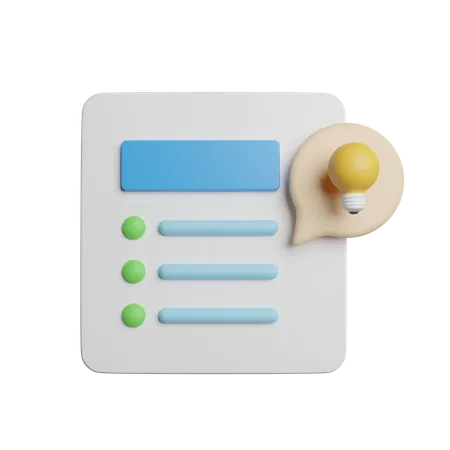 Planning List  3D Icon