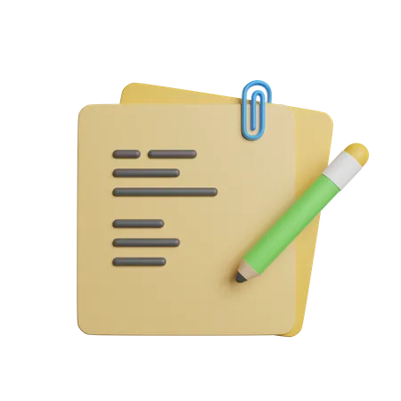 Planning Notes 3D Icon