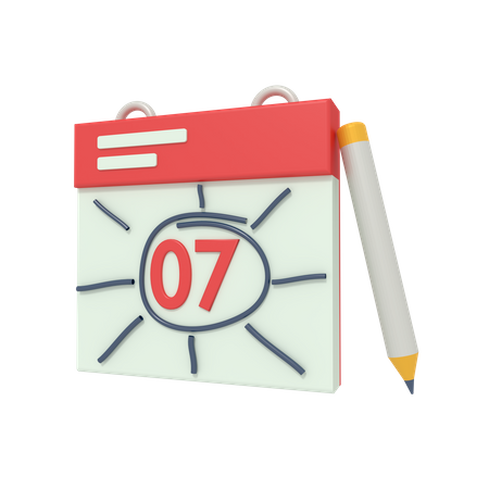 Calendrier des vacances  3D Icon