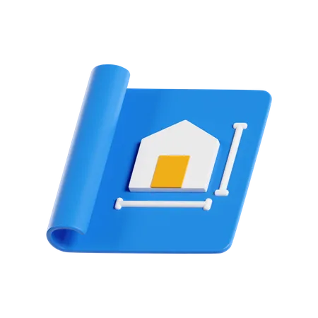 Plano de la casa  3D Icon