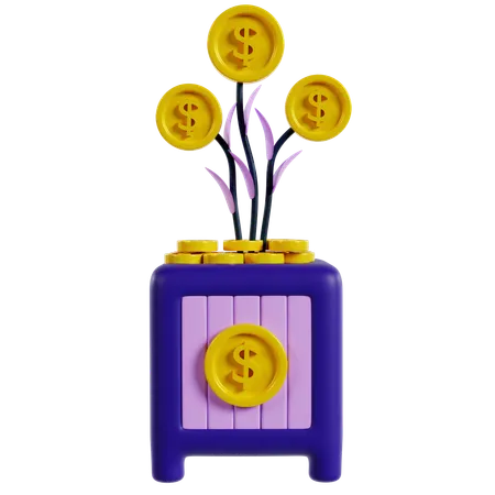 Plano de crescimento financeiro inicial  3D Icon