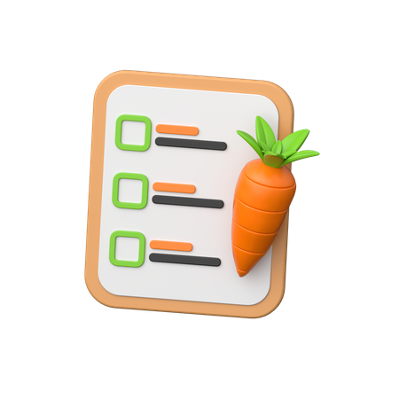 Plano de dieta  3D Icon