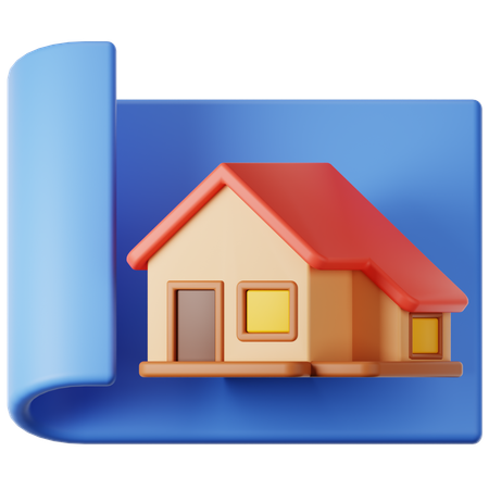 Plano de la casa  3D Icon