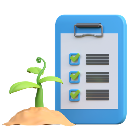 Plant Checklist 3D Icon