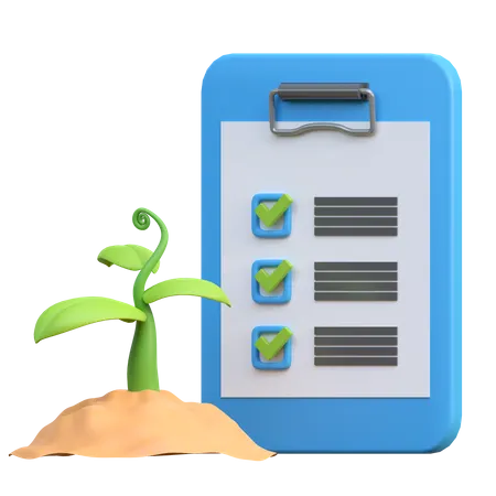 Plant Checklist 3D Icon