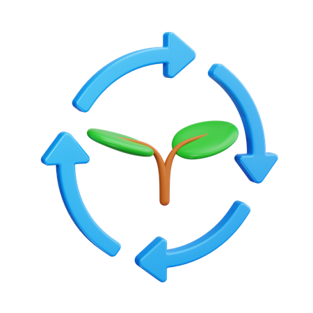 Plant Cycle  3D Icon