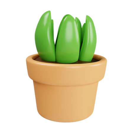 Plant In Plant Pot  3D Icon