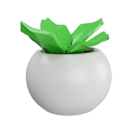 Plant In Plant Pot  3D Icon