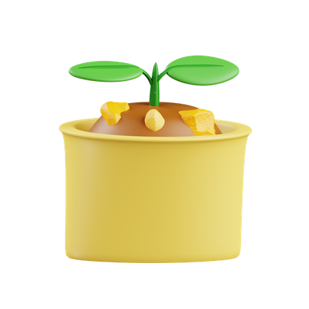 Plant inside The Pollibag  3D Icon