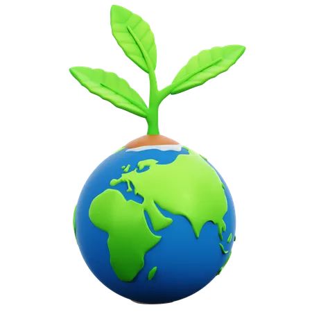 Plant On Earth  3D Icon
