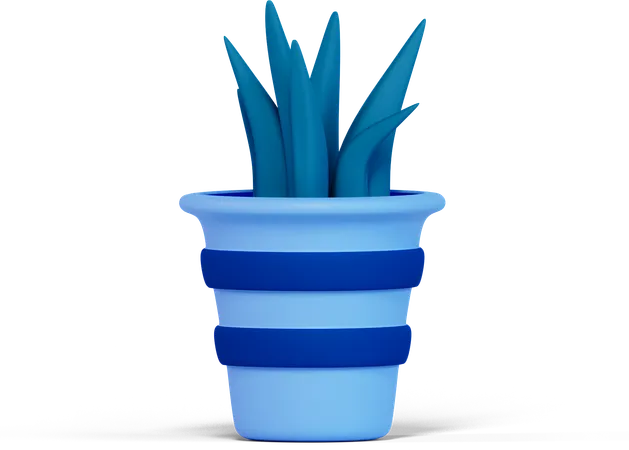 Plant Pot  3D Illustration