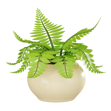 Fern Pot Perfect For Adding A Touch Of Botanical Elegance To Any Interior Space 3 D Render Illustration 3D Icon