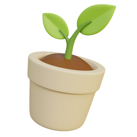 Plant Pot  3D Icon