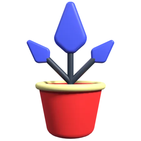 Plant Pot  3D Icon