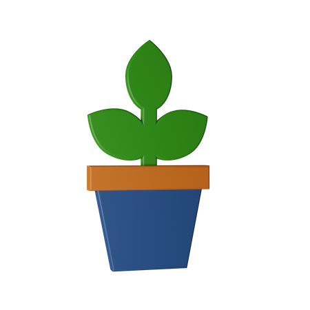 Plant Pot  3D Icon