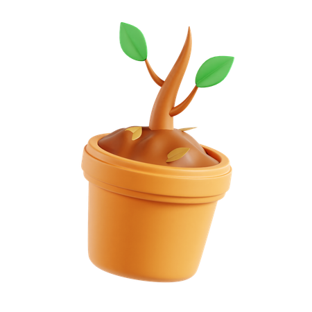 Plant Pot  3D Icon