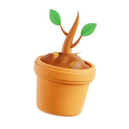 Plant Pot  3D Icon