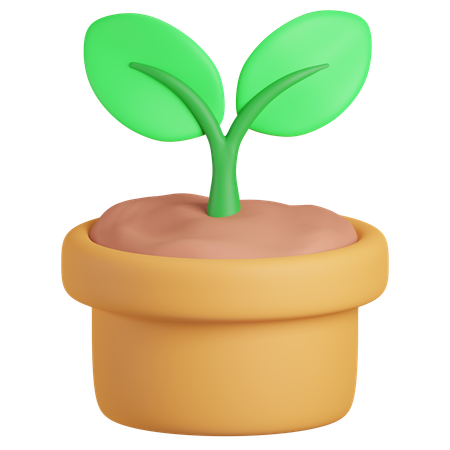 Plant Pot  3D Icon