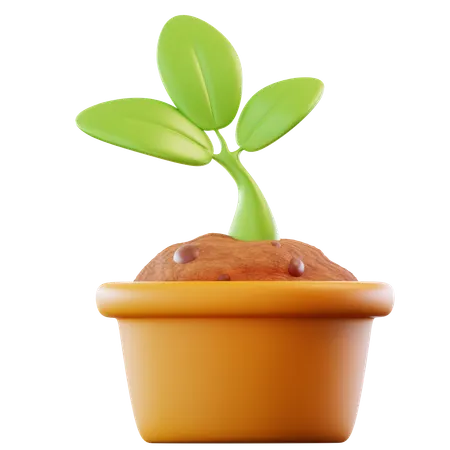 Plant Pot  3D Icon