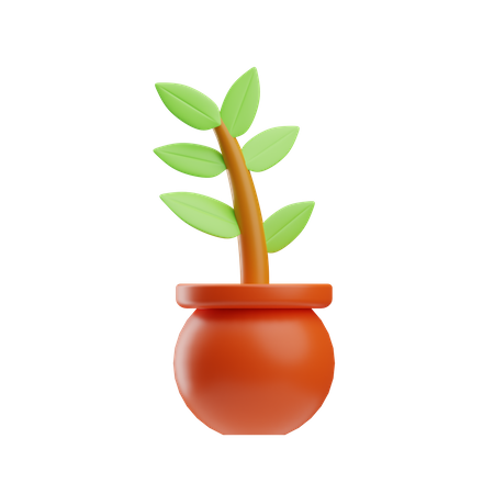 Plant Pot  3D Icon