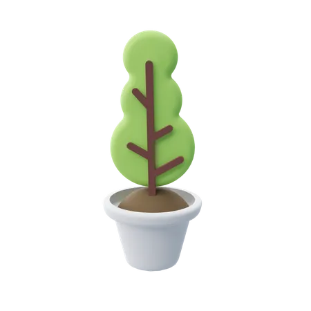 3 D Render Illustration Of Plant In Pot 3D Illustration
