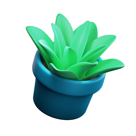 Plant Pot 3D Illustration
