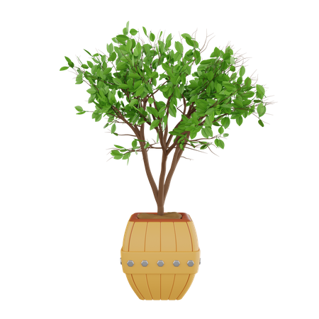 Plant Pot 3D Icon