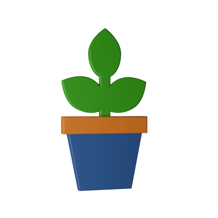 Plant Pot 3D Icon