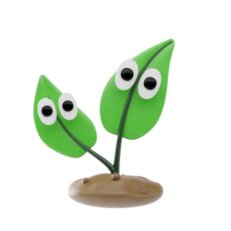 苗を植える  3D Icon