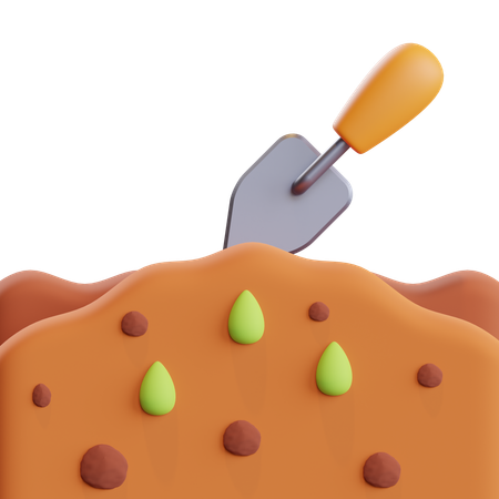 種をまく  3D Icon