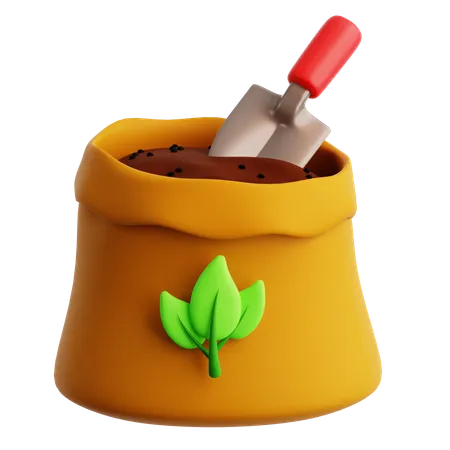 Plant Soil Spoon  3D Icon