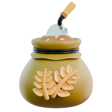 Plant Soil Spoon  3D Icon