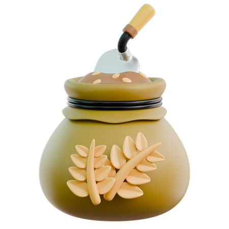 Plant Soil Spoon  3D Icon