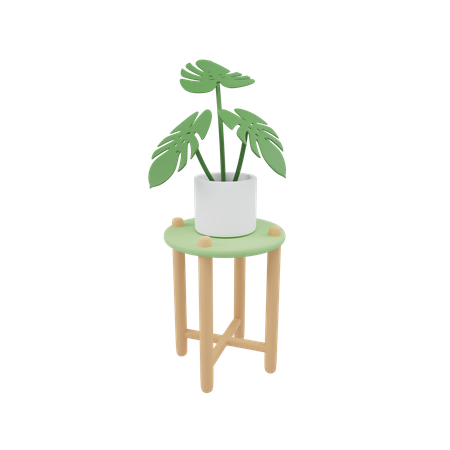 Plant Table  3D Icon