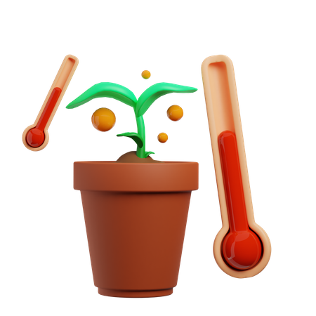 Plant Temperature  3D Icon