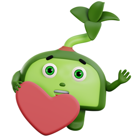 Plant Wants Love  3D Illustration