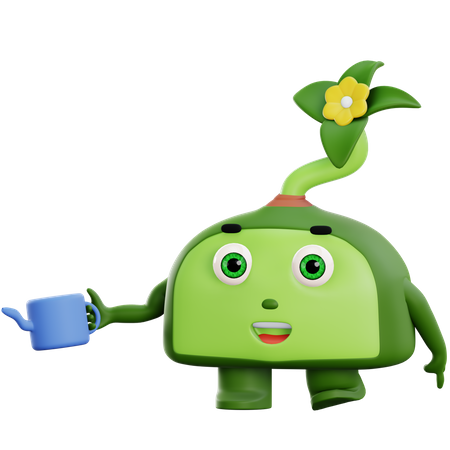 Plant With Water  3D Icon